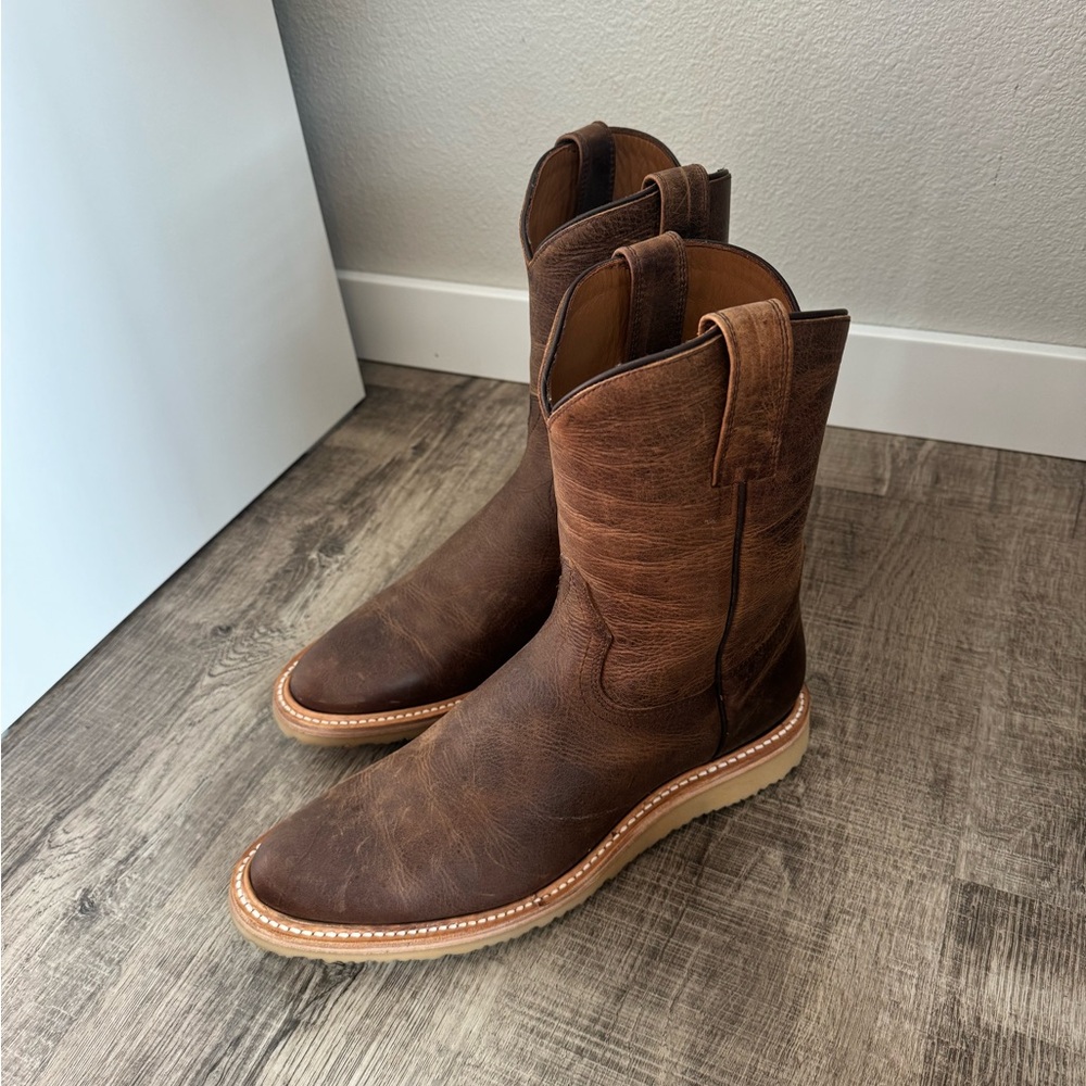 Men's Brown Leather Boots Rhodes